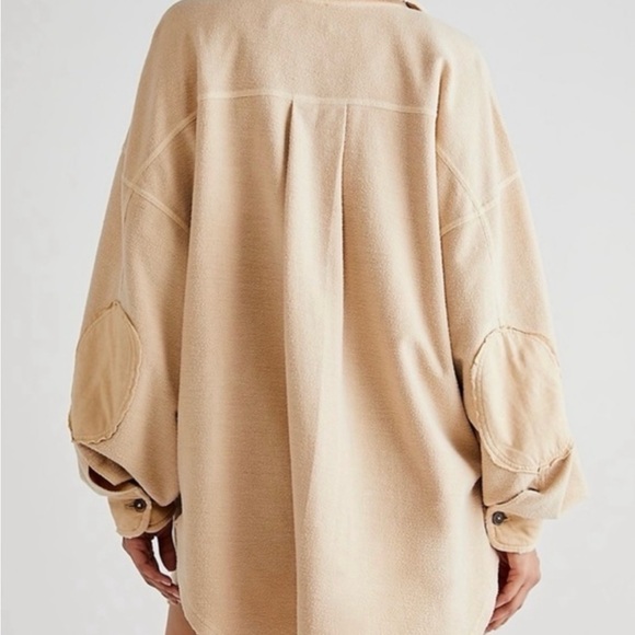 Free People Ruby Jacket in Mustard Seed. Oversized Shacket. Retail $128. SZ:M - Picture 4 of 8